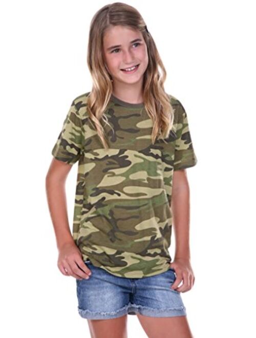 Kavio! Youth Camouflage Crew Neck Short Sleeve Tee