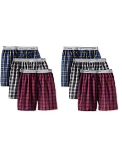 Boys' Woven Boxer, Exposed and Covered Waistband (Pack of 5)