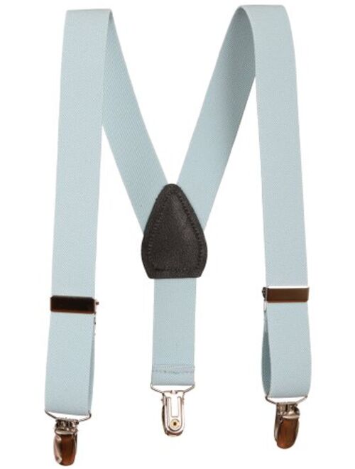 Sportoli Kids and Baby Adjustable Elastic Solid Wedding Suspenders - 21 Colors