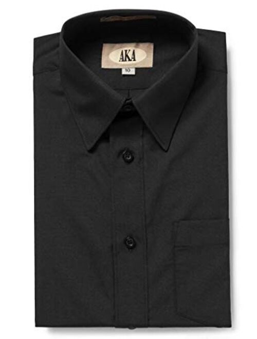 AKA Boys Solid Long Sleeve Dress Shirt - Back to School