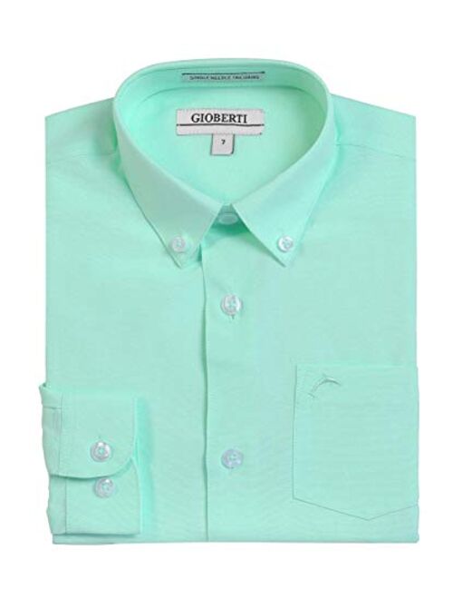 Gioberti Boy's Oxford Long Sleeve Dress Shirt