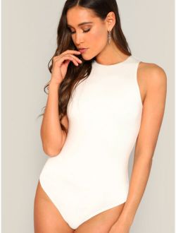 Slim Fitted Solid Bodysuit