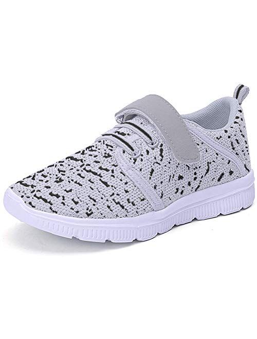 Abertina Kids Lightweight Breathable Running Sneakers Easy Walk Sport Casual Shoes for Boys Girls