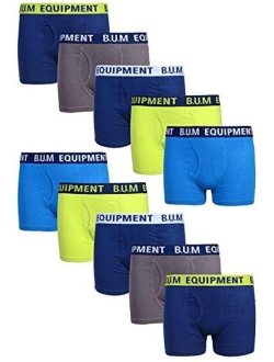 B.U.M. Equipment Boys 10 Pack Solid Boxer Briefs Underwear