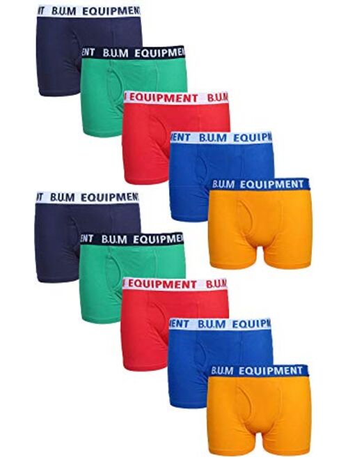 B.U.M. Equipment Boys 10 Pack Solid Boxer Briefs Underwear