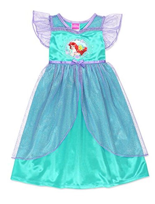 The Little Mermaid Ariel Girls Fantasy Gown Nightgown Pajamas (Toddler/Little Kid/Big Kid)