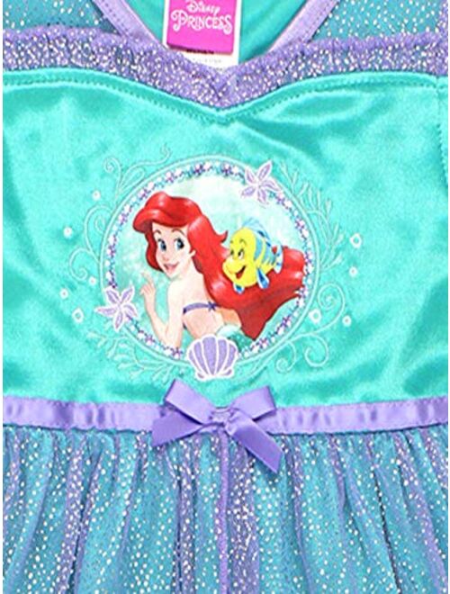 The Little Mermaid Ariel Girls Fantasy Gown Nightgown Pajamas (Toddler/Little Kid/Big Kid)