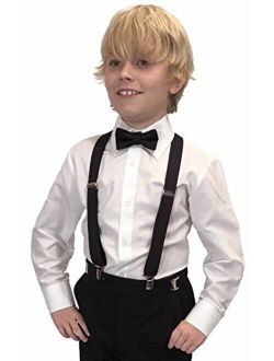 Spencer J's Boys X Back Suspenders & Bowtie Set Variety of Colors