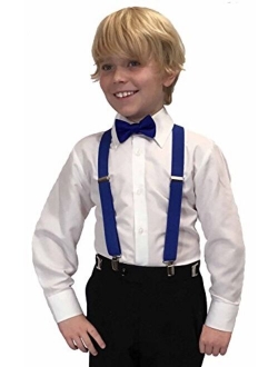 Spencer J's Boys X Back Suspenders & Bowtie Set Variety of Colors
