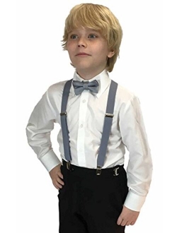 Spencer J's Boys X Back Suspenders & Bowtie Set Variety of Colors