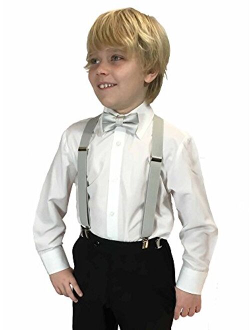 Spencer J's Boys X Back Suspenders & Bowtie Set Variety of Colors