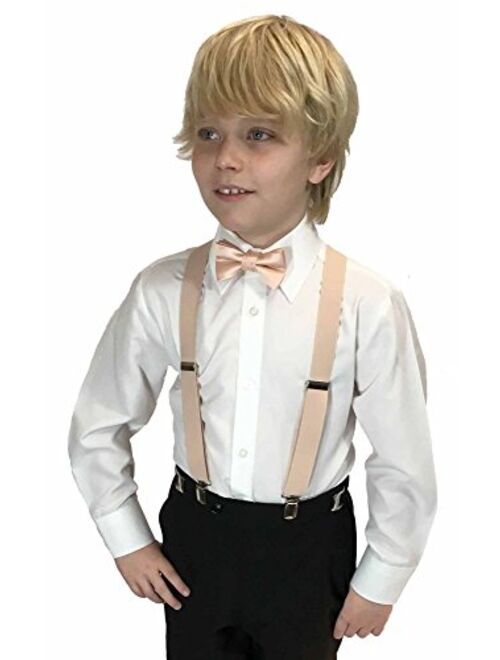 Spencer J's Boys X Back Suspenders & Bowtie Set Variety of Colors