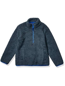 Boy's Polar Fleece Lined Sherpa Quarter-Zip Jacket