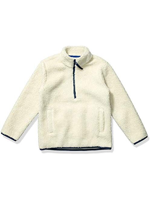 Amazon Essentials Boy's Polar Fleece Lined Sherpa Quarter-Zip Jacket