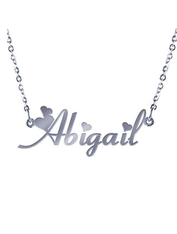 AIJIAO Personalized Custom Name Necklace with Birthstone for Women Girlfriend Bridesmaid Jewelry Gift with Stainless Steel