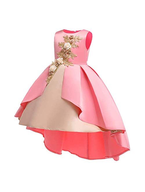 Cichic Fancy Girls Dresses Halloween Dress up Princess Gowns for Girls  Orange 9-10Year