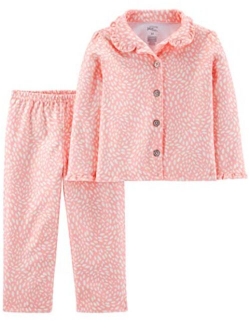 Baby and Toddler Girls' 2-Piece Coat Style Pajama Set