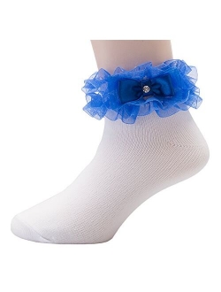 OLIVIA KOO Girl's Organza Multi Ruffle Top Anklet Socks (Infant to 11 Years)