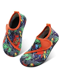 JIASUQI Kids Boys and Girls Summer Athletic Water Shoes Aqua Socks for Beach Swimming Pool