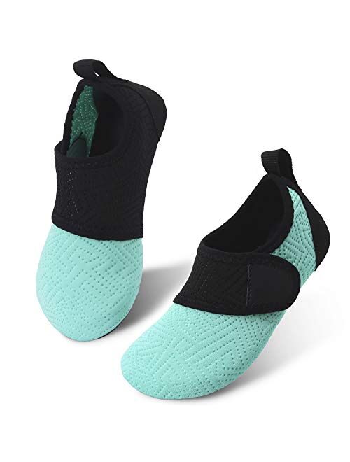 JIASUQI Kids Boys and Girls Summer Athletic Water Shoes Aqua Socks for Beach Swimming Pool