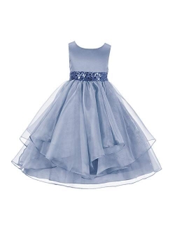 ekidsbridal Wedding Ruffles Organza Flower Girl Dress Sequin Toddler Pageant Free Petticoat 012s