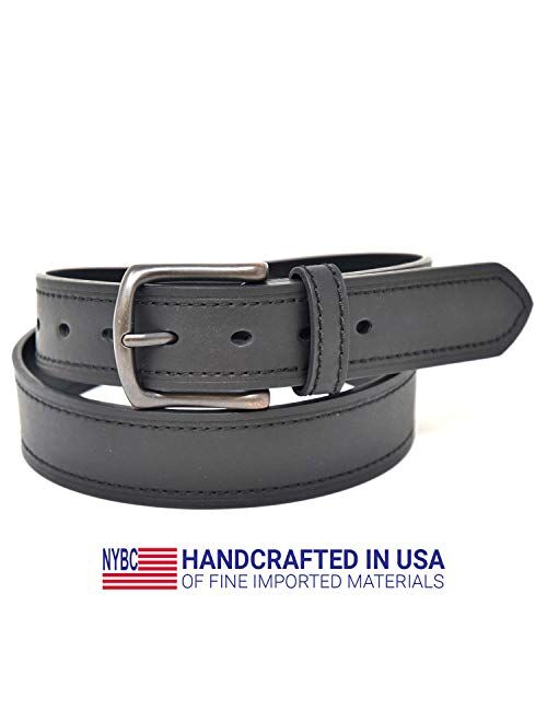 NYBC Belts for Men Vegan Leather Casual Mens Belt 38mm Width, NYBC Colton