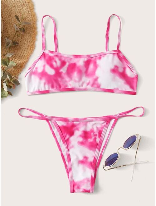 Buy Tie Dye Tanga Bikini Swimsuit online | Topofstyle