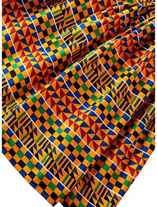 HongyuAmy Women African Print Dresses Kente Print Dresses