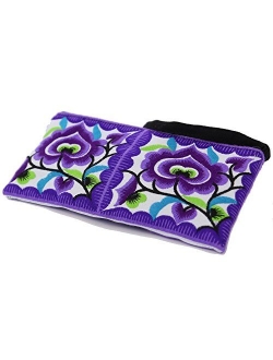 Sabai Jai - Small Accessory Bag - Floral Embroidered Wristlets for Women