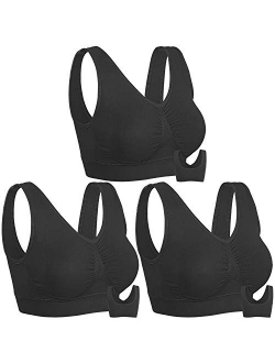 Onory 3 Pack Sports Bras for Women Wirefree Padded Workout Yoga Gym Fitness Bra