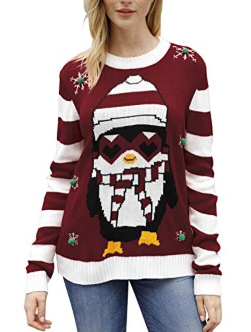 Sovoyontee Women's Cute Funny Hilarious Ugly Christmas Sweater