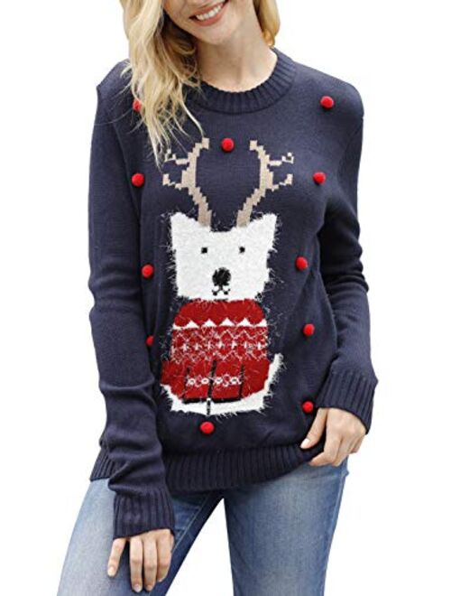 Sovoyontee Women's Cute Funny Hilarious Ugly Christmas Sweater