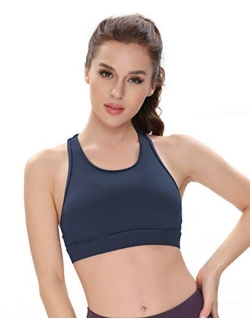 Women's Medium Support Back Pocket Energy Sport Bra Cotton Feel 70927