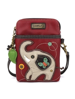 Chala Crossbody Cell Phone Purse-Women Canvas Multicolor Handbag with Adjustable Strap