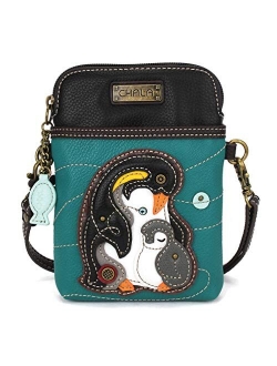 Chala Crossbody Cell Phone Purse-Women Canvas Multicolor Handbag with Adjustable Strap