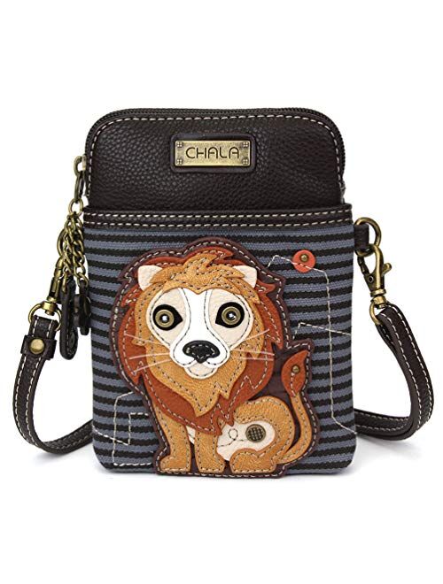 Chala Crossbody Cell Phone Purse-Women Canvas Multicolor Handbag with Adjustable Strap