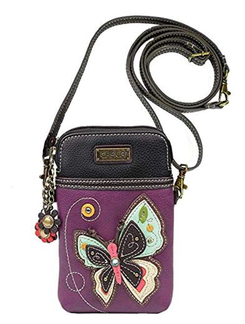 Chala Crossbody Cell Phone Purse-Women Canvas Multicolor Handbag with Adjustable Strap