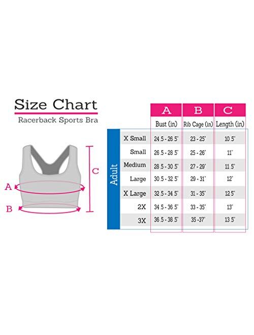 Stretch is Comfort Girl's Cheer Dance Glitter Rhinestone Racerback Sports Bras