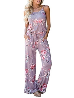 Women Sexy Off Shoulder Strapless Floral Wide Leg Jumpsuit Romper Flare Palazzo Long Pants Set