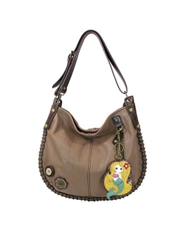 CHALA Handbag Charming Cross-body or Shoulder Convertible Large Hobo Bag - Brown