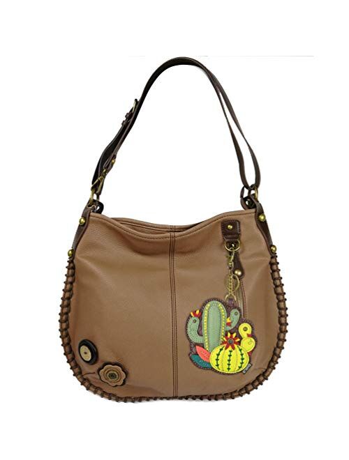 CHALA Handbag Charming Cross-body or Shoulder Convertible Large Hobo Bag - Brown