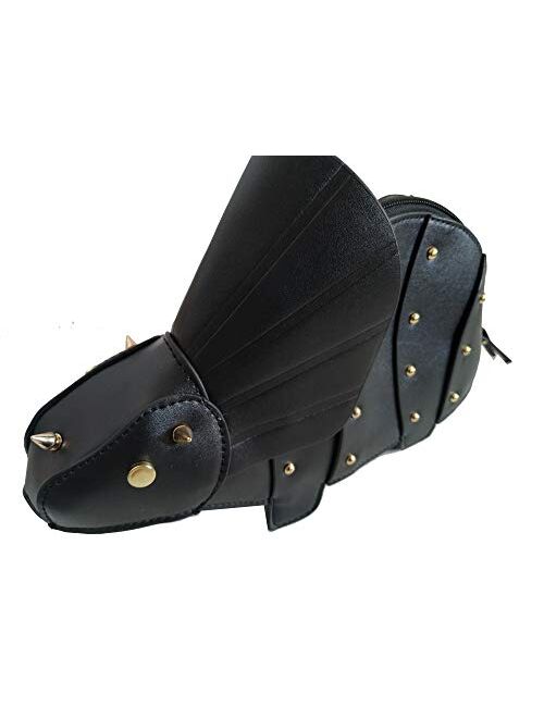 MILATA Dinosaur Shape Crossbody Shoulder Bag Women Pu Leather Rivet Chic Clutch Purse for Girls