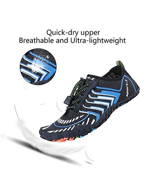 MAYZERO Water Shoes Men Women Swim Surf Shoes Beach Pool Shoes Wide Toe Hiking Aqua Shoes Winter House Slippers