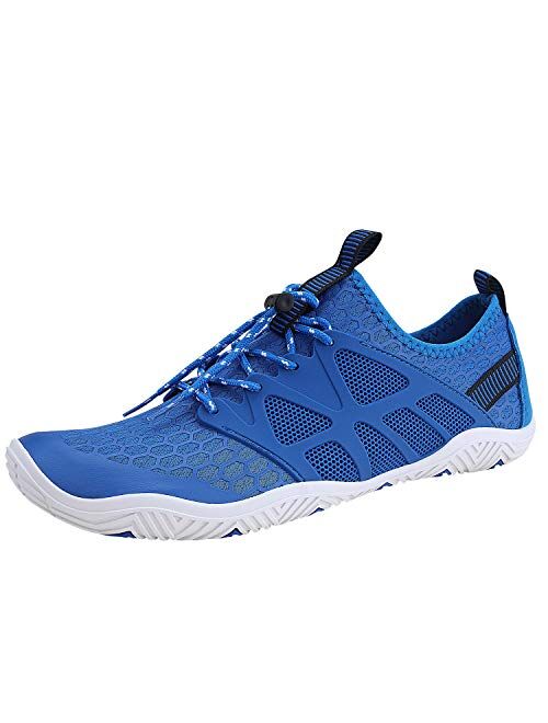 MAYZERO Water Shoes Men Women Swim Surf Shoes Beach Pool Shoes Wide Toe Hiking Aqua Shoes Winter House Slippers