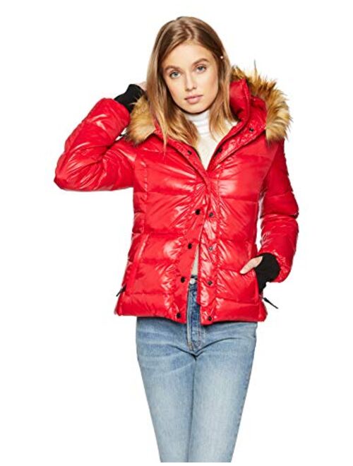 S13 Women's Kelly Hip Length Down Puffer with Faux Fur Hood