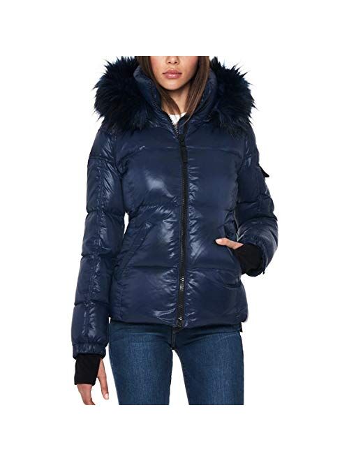 S13 Women's Kelly Hip Length Down Puffer with Faux Fur Hood