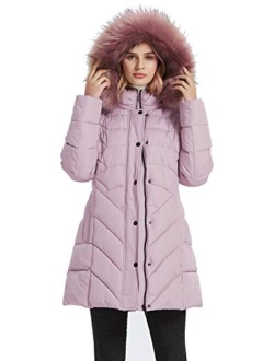 BINACL Women's Winter Warm Thicken Long Outwear Pockets Coat Parka Jacket