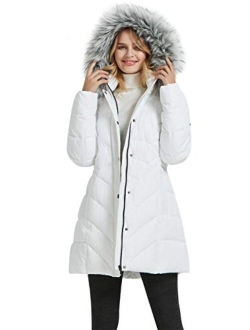 BINACL Women's Winter Warm Thicken Long Outwear Pockets Coat Parka Jacket