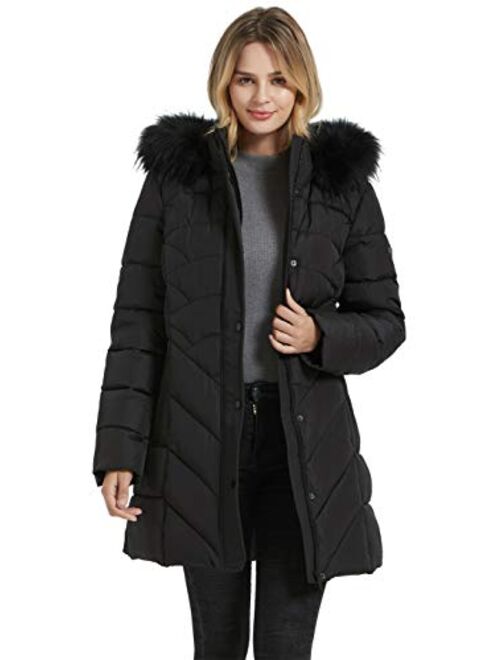 BINACL Women's Winter Warm Thicken Long Outwear Pockets Coat Parka Jacket