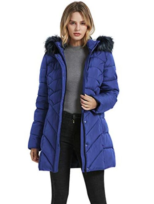 BINACL Women's Winter Warm Thicken Long Outwear Pockets Coat Parka Jacket